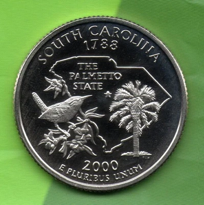 2000 S Uncirculated Proof South Carolina Statehood Washington Quarter - Image 1 of 4