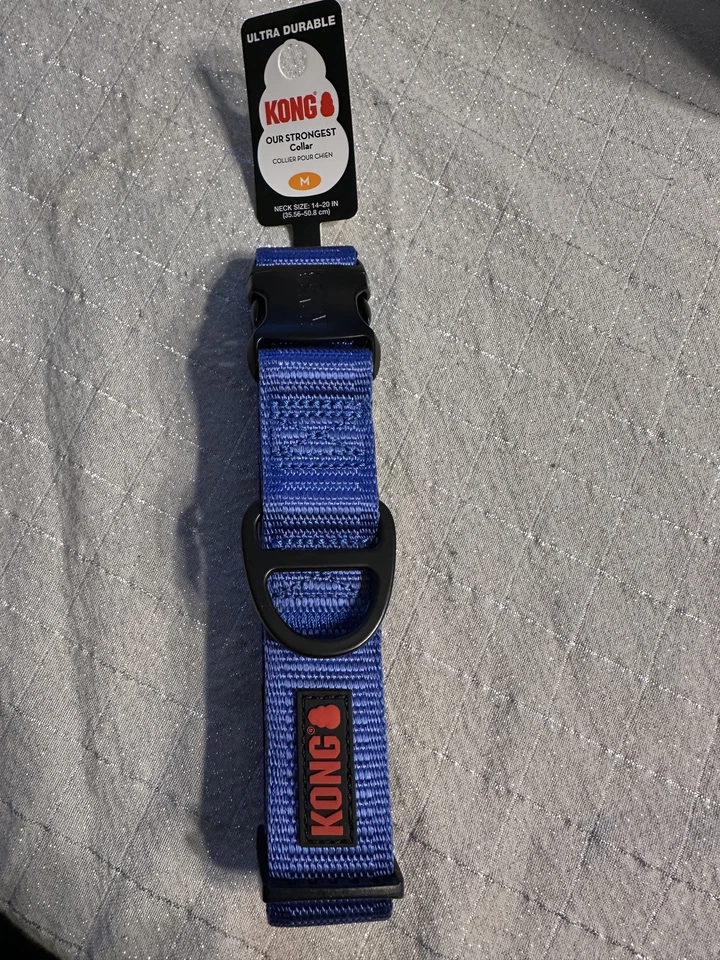 KONG - AZUL - Collar Max Heavy para perro MEDIANO 14-20 pulgadas Nuevo Envío Gratis  Foto 1 de 1
