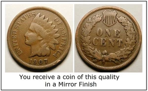 SPIEGELGLANZ Indian Head Penny - Vintage US Kupfer One Cent Münze - KOSTENLOSER VERSAND - Bild 1 von 6