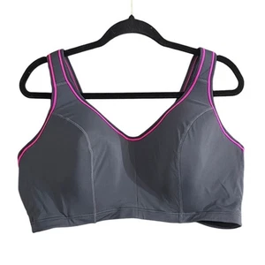 Sport by Cacique Women's Plus Size Gray & Pink Sports Bra Size 46D - Picture 1 of 5