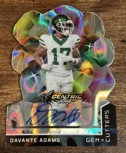 ‼️2024 LEAF Eclectic DAVANTE ADAMS AUTO #8/10 Green Bay Jets Raiders X-centric - Picture 1 of 2