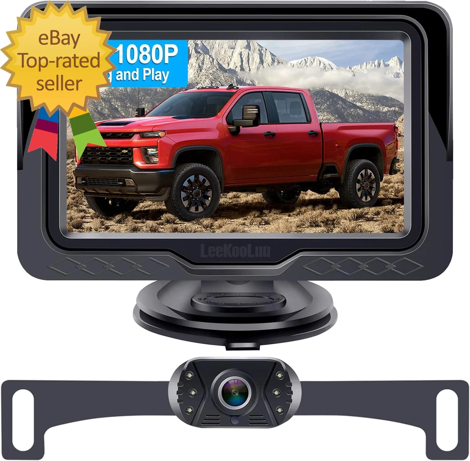 Backup Camera Easy Setup Plug  Play  HD 1080P No-Delay Waterproof Clear Night - Image 1 of 1