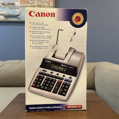 New Canon MP20DHII Printing Calculator 12 Digit | 2 Color Display - Image 1 of 4