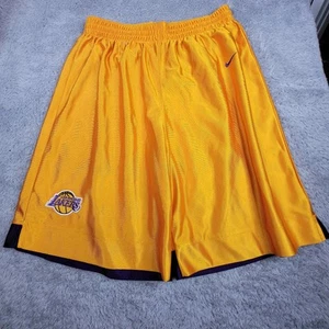 Vtg Nike Team Los Angeles Lakers Basketball Shorts Men Yellow Size XL NBA Y2K - Picture 1 of 11