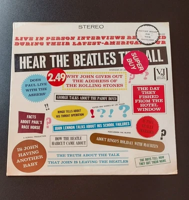 THE BEATLES 1964 LP "HEAR THE BEATLES TELL ALL" VJ PRO-202 Sealed (1979 reissue) - Image 1 of 4