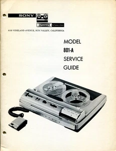 Sony Superscope Model 801-A Tapecorder Service Guide Electronic Service Manual - Picture 1 of 4