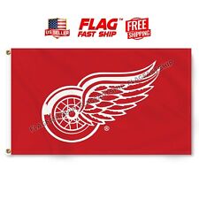 Detroit Red Wings 3x5 Flag Banner Hockey New Grommets NHL New FREE Shipping