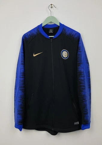 Inter Milan 2018 2019 Football Soccer  Training  Jacket Nike Sz M Mens Black Cover