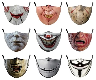 Adult Horrific Jason Voorhees Killer Joker Mouth Masks Michael Myers 3D Facemaks - Image 1 of 4