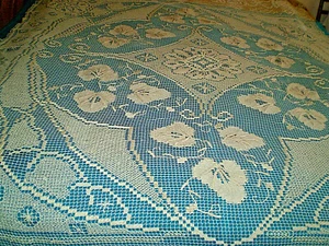 Beautiful Stylish Handmade needle Lace Tablecloth - Picture 1 of 12