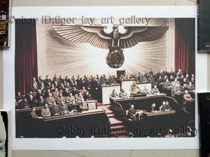 Colección Segunda Guerra Mundial Póster Alemania Decoración de Pared Reunión Alemana Impresión al Óleo Lienzo - Imagen 1 de 1