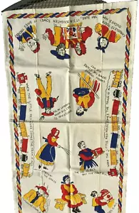 Toalla de té de colección Pennsylvania Dutch Sayings algodón rojo azul amarillo NUEVA con etiqueta nueva de colección - Imagen 1 de 10