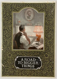 Una strada per cose più grandi, 1931, brochure scuola commerciale, illustrazione e cartone animato - Foto 1 di 12