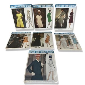 Vintage VOGUE COUTURIER DESIGN Designer Pattern Lot of 7  *Cut/Unchecked