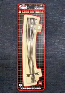 ATLAS 1/160 N SCALE CODE 55 21.25"R / 15R" RIGHT CURVED TURNOUT SWITCH 2059 F/S - Picture 1 of 3