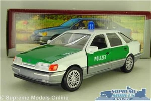 FORD GRANADA SCORPIO MODEL CAR MK3 POLICE POLIZEI 1:25 80'S DEALER ISS SCHABAK K - Picture 1 of 5