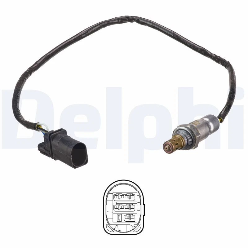 DELPHI Sonda Lambda Ajuste Sonda Apto para VW Polo 1.6 Tdi Audi A1 Sportback - Imagen 1 de 1