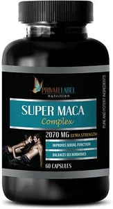 testosterone booster - SUPER MACA 2070mg - energy booster 1 Bottle 60 Capsules - Picture 1 of 12