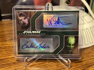 Topps Star Wars Autograph Card Chrome Perspectives Dual Ventress Jedi Master