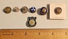 7X Vintage American Legion US Lapel Pin Stamped Pin & TPA & others Rare