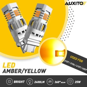 Yellow Amber LED Turn Signal Blinker DRL Parking Light Bulb Lamp 3157 4057 4157 - Imagen 1 de 12