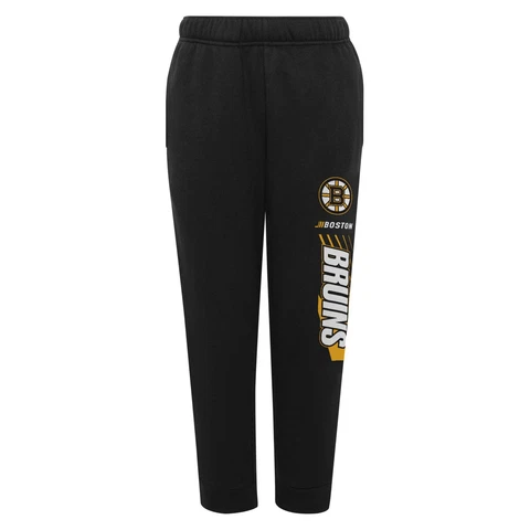 Youth Black Boston Bruins Power Move Fleece Pants Cover