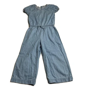 Gap Denim girls size Medium romper light wash elastic waistline Short Sleeve - Picture 1 of 10