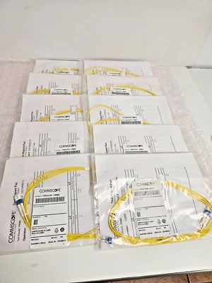 Lot of 10 Commscope FDWLCLC42-JXM002 Jumper PLENM TX 1.6MM DPLX LC/LC M002 WH-3 - Image 1 of 2