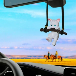 Car Cat Branch Rearview Pendant Interior Decoration Girls Interior Accessories - Picture 1 of 8