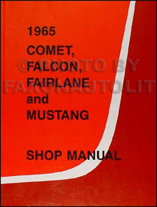 1965 Ford Shop Manual 65 Mustang Ranchero Falcon Fairlane Futura Repair Service - Image 1 of 1
