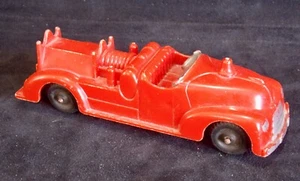 Vintage Hubley Kiddietoy Fire Truck Engine Plastic Rubber Tires #1 - Picture 1 of 8