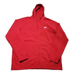 Nike Sportswear Club Fleece Hoodie Full Zip Sweatshirt Logo Jumper Mens 3XLT