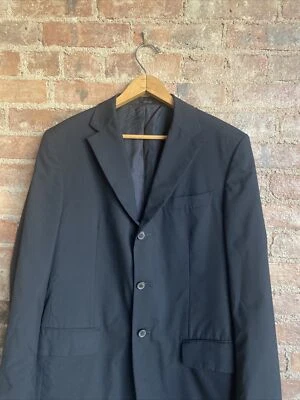 Chaqueta a medida para hombre Jil Sander talla 48 IT pequeña EE. UU., negra 100 % lana Italia Foto 1 de 4