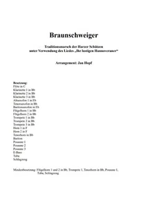 Blasmusiknoten: Braunschweiger, eine traditionelle Melodie als Marsch bearbeitet - Bild 1 von 1