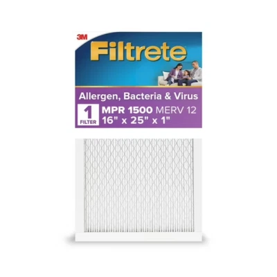 1 pcs 3M Filtrete MPR 1500 16x25x1 Air Filter MERV 12 - NEW SEALED - 1 pack - Image 1 of 4