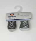 Top Paw Footwear For Dogs Sz L Gray/White 4 Pairs Booties Slipper New / Used