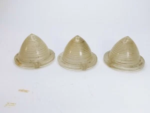 Lot Of 3 1958 CHEVY Galaxie PARKING LIGHT LENSES-GUIDE F1-58 SOME DAMAGE SEE PIC - Picture 1 of 7