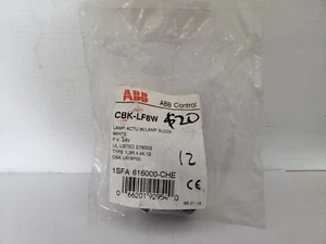 ABB CONTROL CBK-LF8W PILOTLICHT LAMPENANTRIEB Mit LAMPENBLOCK WEISS 24V Neu im Karton - Bild 1 von 6