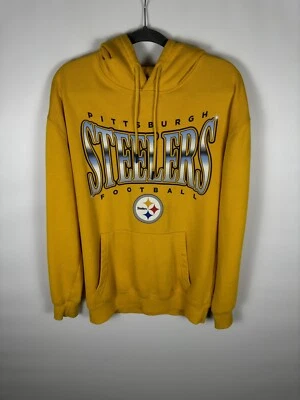 Moletom com capuz Pittsburgh Steelers masculino tamanho pequeno equipe NFL amarelo - Imagem 1 de 4