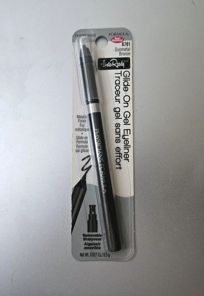 Physicians Formula Glide On Gel Eyeliner, 6781 Gunmetal Bronze NEW W/Sharpener - Image 1 of 1