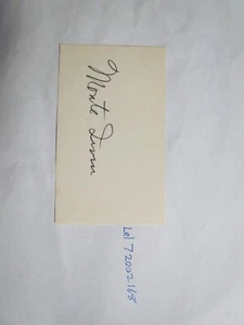 Monte Irvin Signed Index Card - Picture 1 of 2