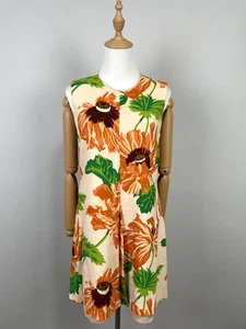 Stella Mccartney A-Line Flowers Print Back Zip Sleeveless Lined Dress Sz 40 - Picture 1 of 24