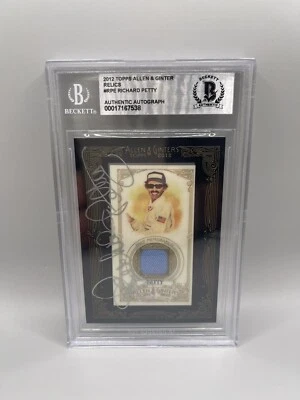 Richard Petty Signed 2012 Topps Allen Ginter Framed Relic Card Beckett Auto L2 - Image 1 of 2