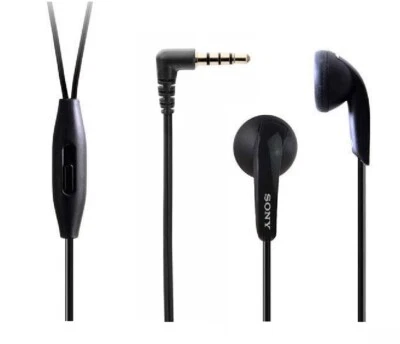 SONY Earbuds XPERIA MH410C Black Earbuds Wired 3.5mm 4 Pole Right Angle Jack