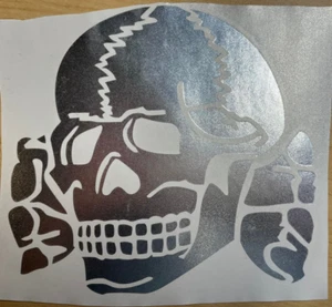 Calcomanía de 4" Casco Cromo Outlaw Apoya a tus Forajidos locales Motociclista Calavera Motocicleta - Imagen 1 de 1
