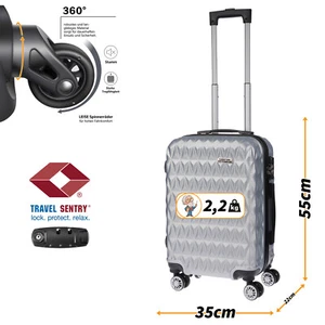 Equipaje de mano trolley equipaje de mano maleta de arroz carcasa rígida equipaje de mano ligero - Imagen 1 de 8