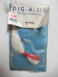 Vintage Acme Tackle Dig-A-Jig Bucktail Lure Size 4/0 NEW IN PACKAGE - Picture 1 of 4