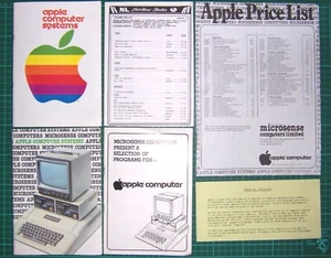 1979 Job Lot APPLE COMPUTER SYSTEMS original USA & UK brochures and price lists - Picture 1 of 9