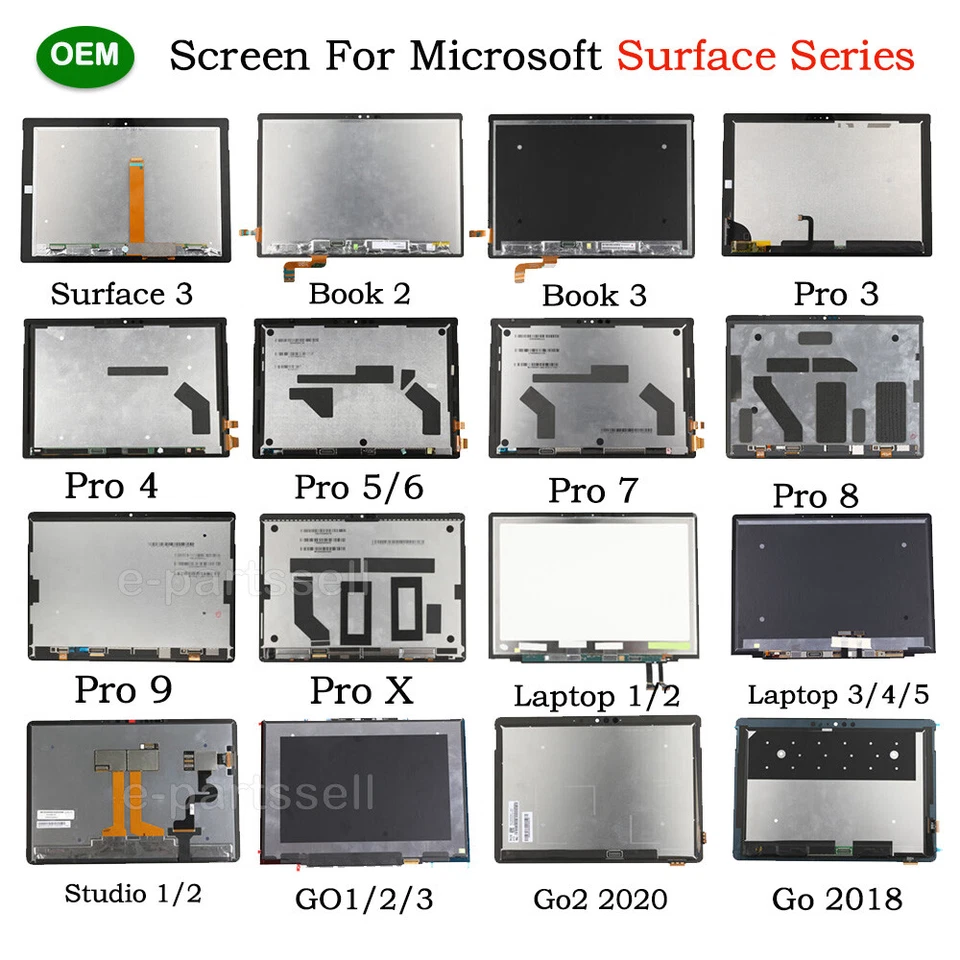 OEM LCD Screen For Microsoft Surface Pro 4 5 6 7 8 9 Go Book 2 laptop 3/4/5 Lot - Image 1 of 1
