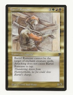 Bartel Runeaxe NM+ | Legends | English | MTG Magic The Gathering - Image 1 of 2